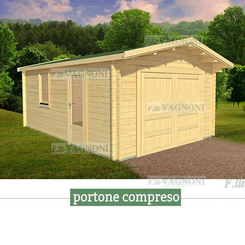 GARAGE IN LEGNO CM. 320X520 PARETI DA 45 mm.